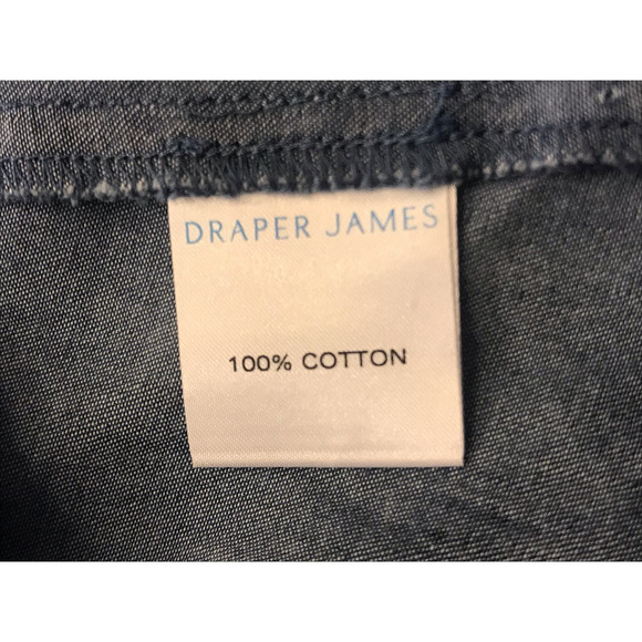 Draper James Chambray Short Sleeve Ruffle Dress Size 2 - Picture 9 of 10